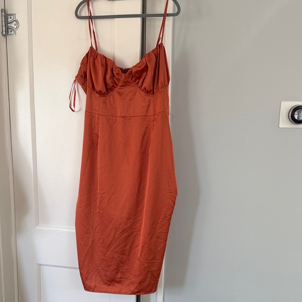 Elegant Rust Slip Dress ASOS